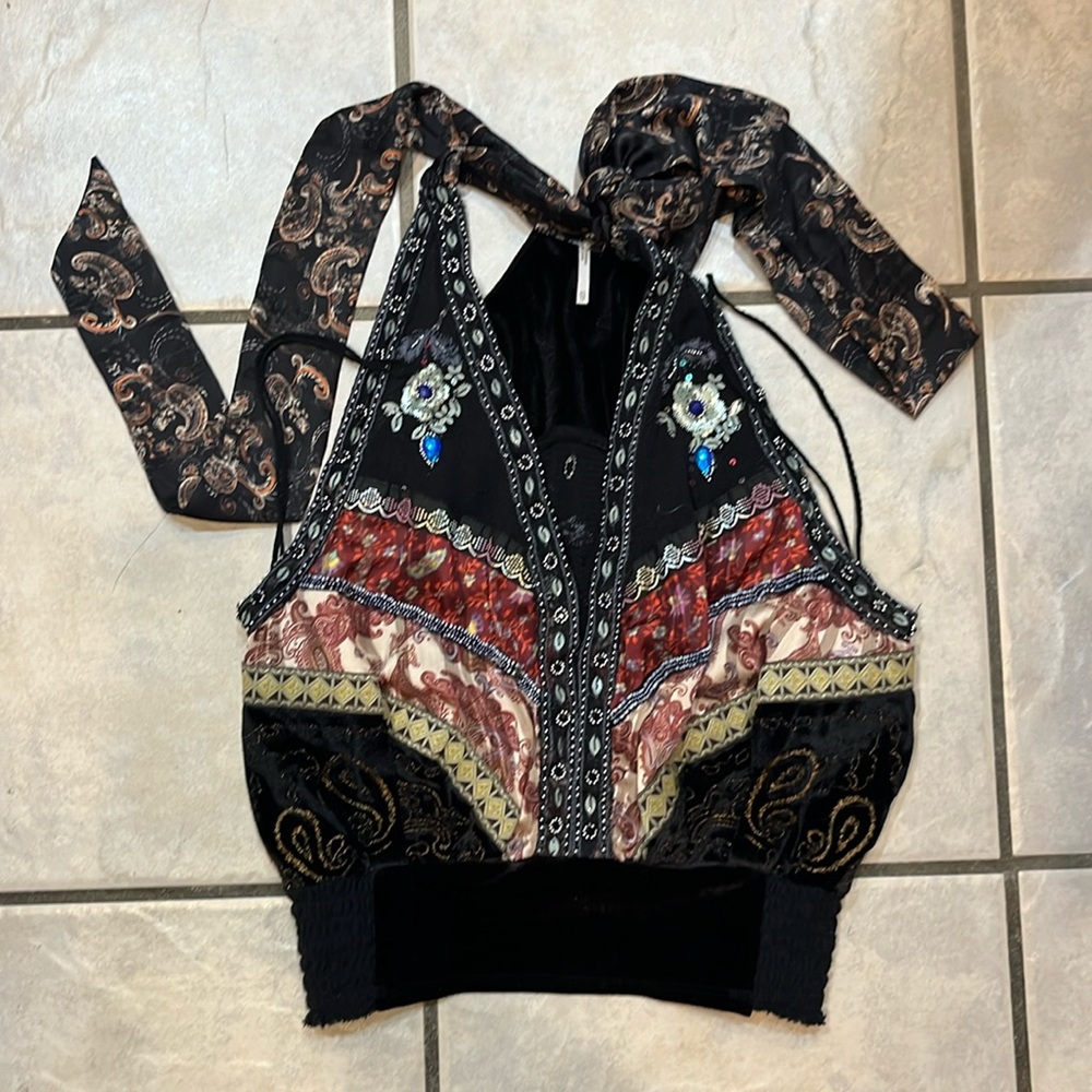 XS Free people hankerchief tank.